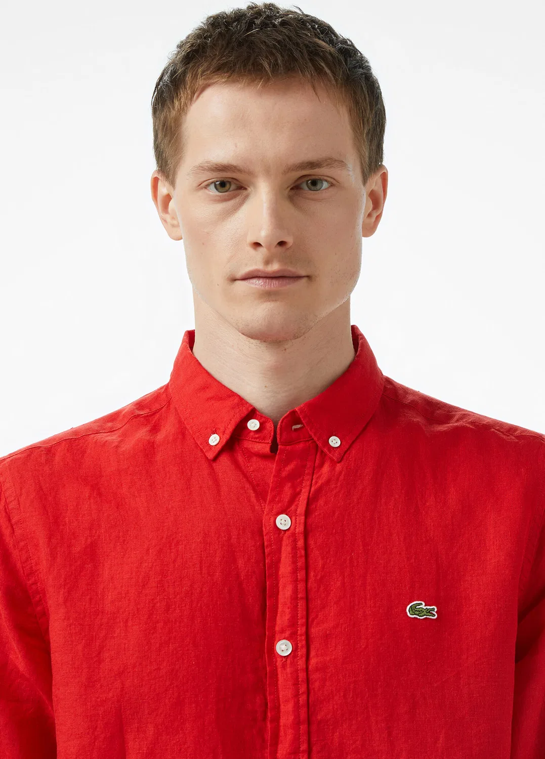 Рубашка Lacoste Regular Fit, красная — фото 2