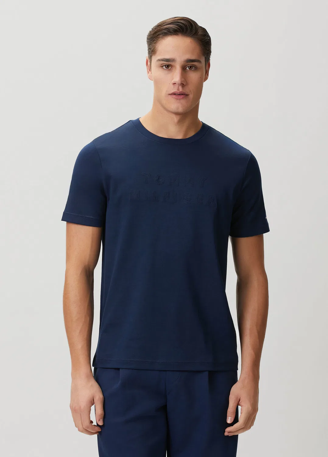 Футболка с вышивкой логотипа Tommy Hilfiger, blue