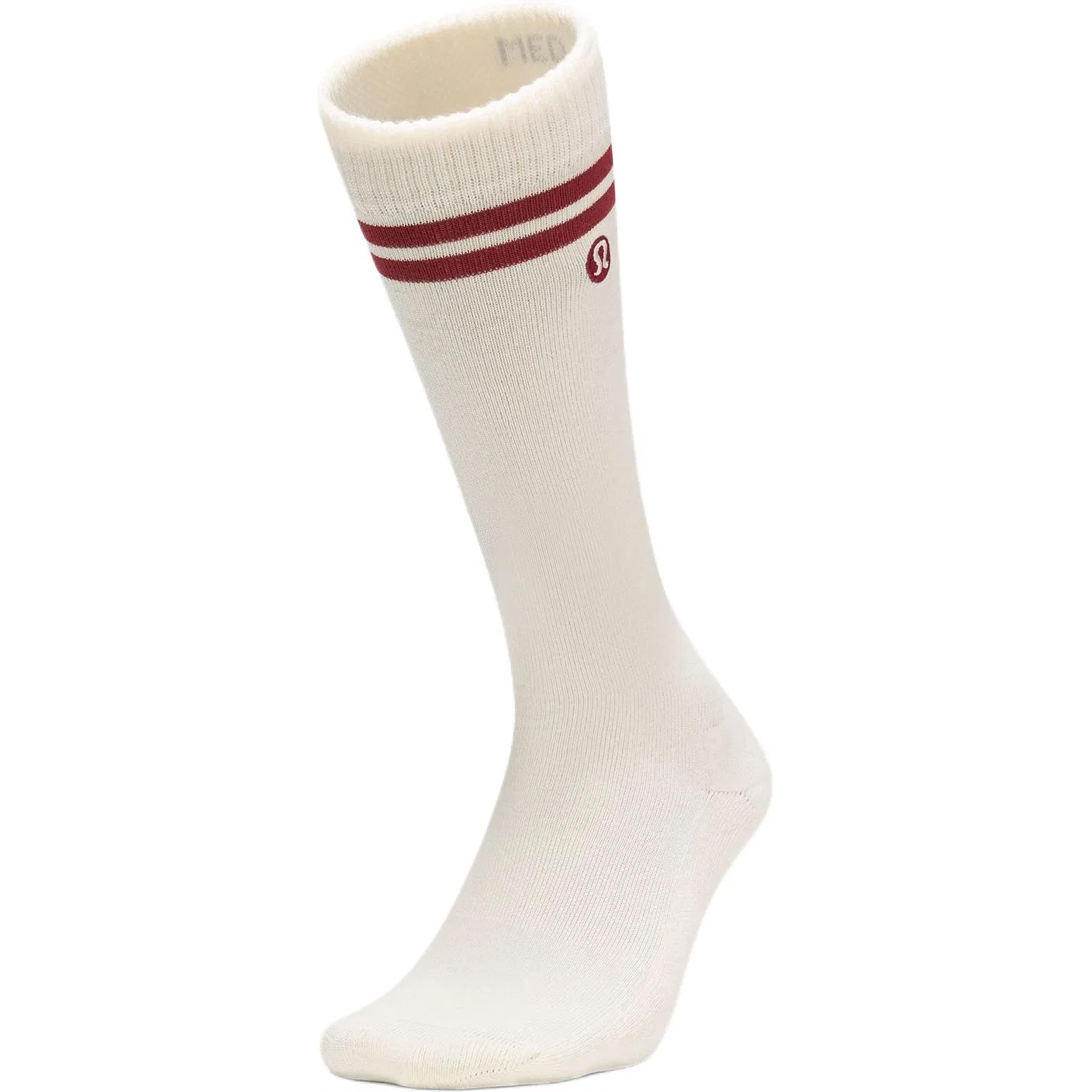 Детские носки до колена с принтом, 1 пара, Daily Essentials, Lululemon, Coconut Milk White/Burgundy Red/CABA/BBAY