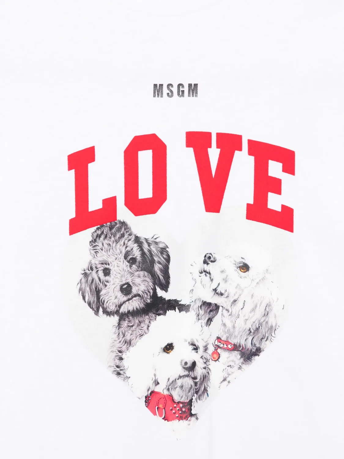 Футболка с графическим принтом MSGM, белый — фото 3