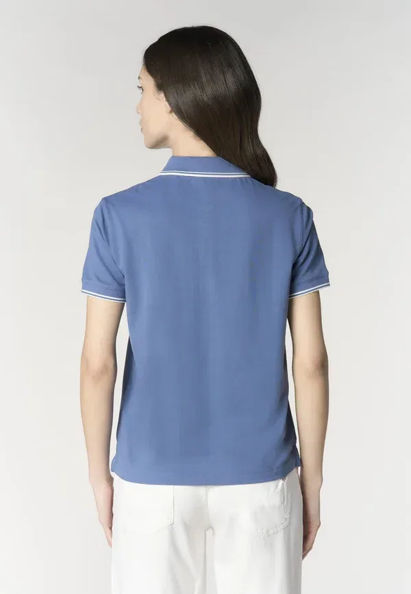 Поло хлопковое Pique U.S. Polo Assn., Blu, синий — фото 3