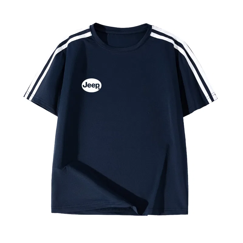 Детская футболка с круглым вырезом Jeep, Navy/White