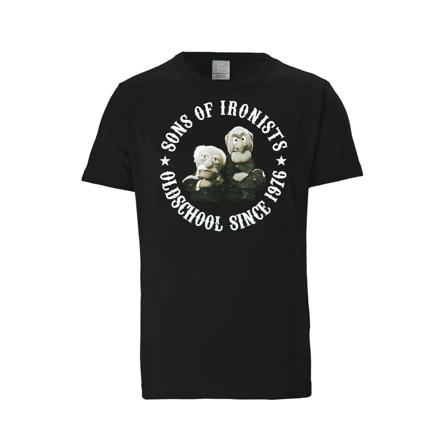 Детская хлопковая футболка с принтом Muppets LOGOSHIRT, Black — фото 3
