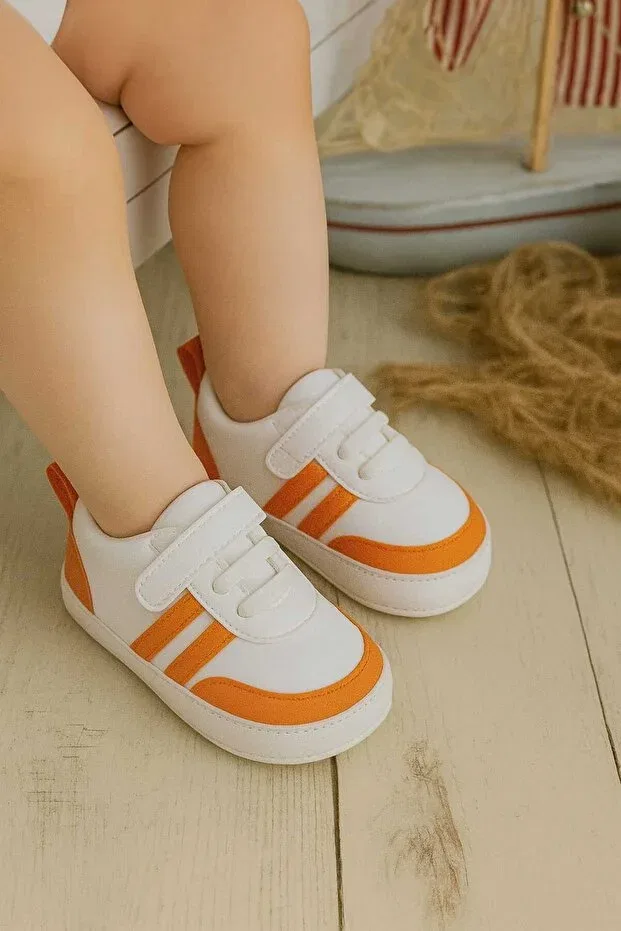 Детские туфли для новорожденных с полосками Bebluxbaby, Orange