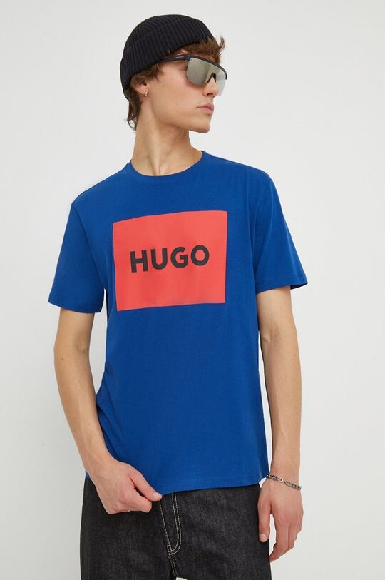 

Хлопковая футболка Hugo, синий