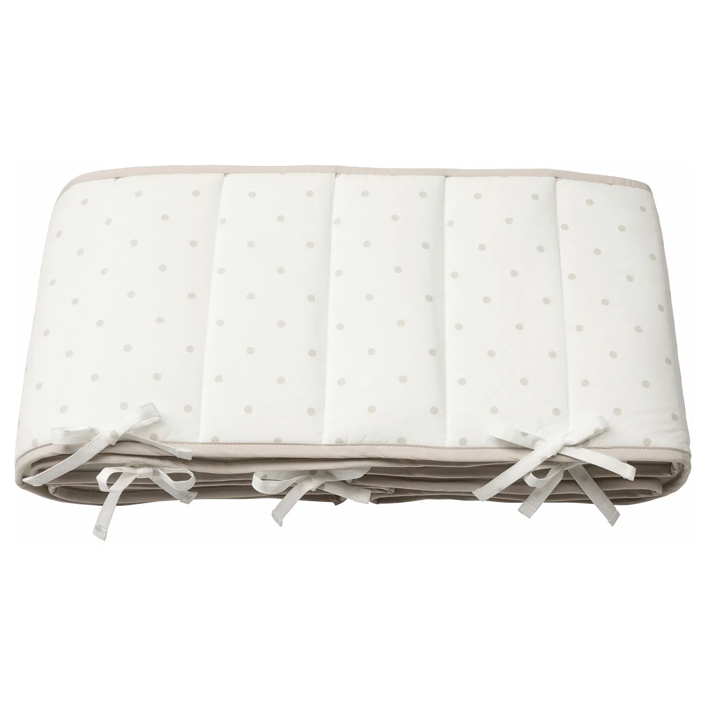 IKEA LENAST Защитная накладка на бампер, серо-белая в горошек, 60x120 см