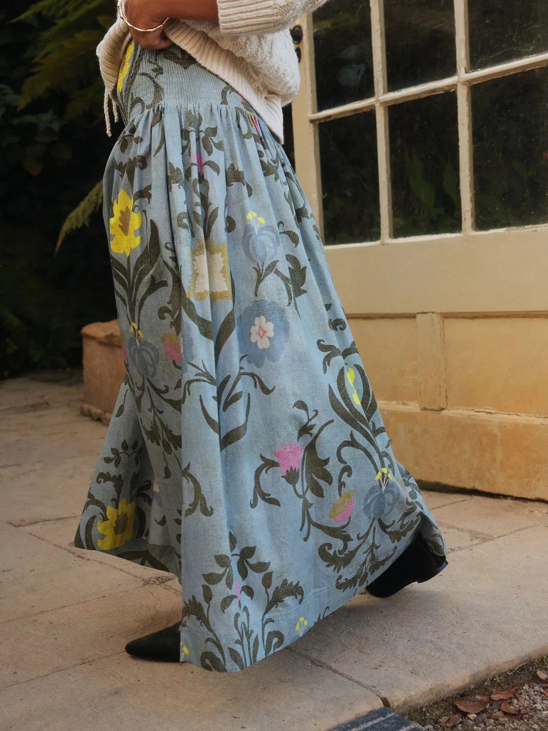 Юбка макси с цветочным принтом National Trust x Next, Light Blue Floral — фото 4