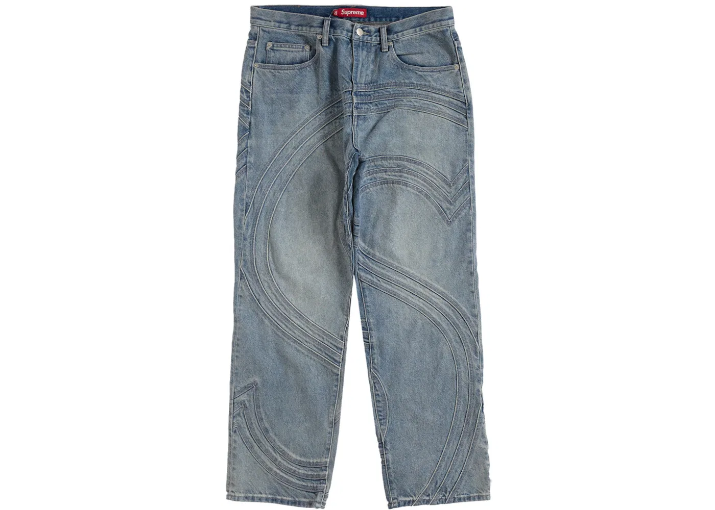 Мужские джинсы свободного кроя S Logo Supreme, Washed Blue
