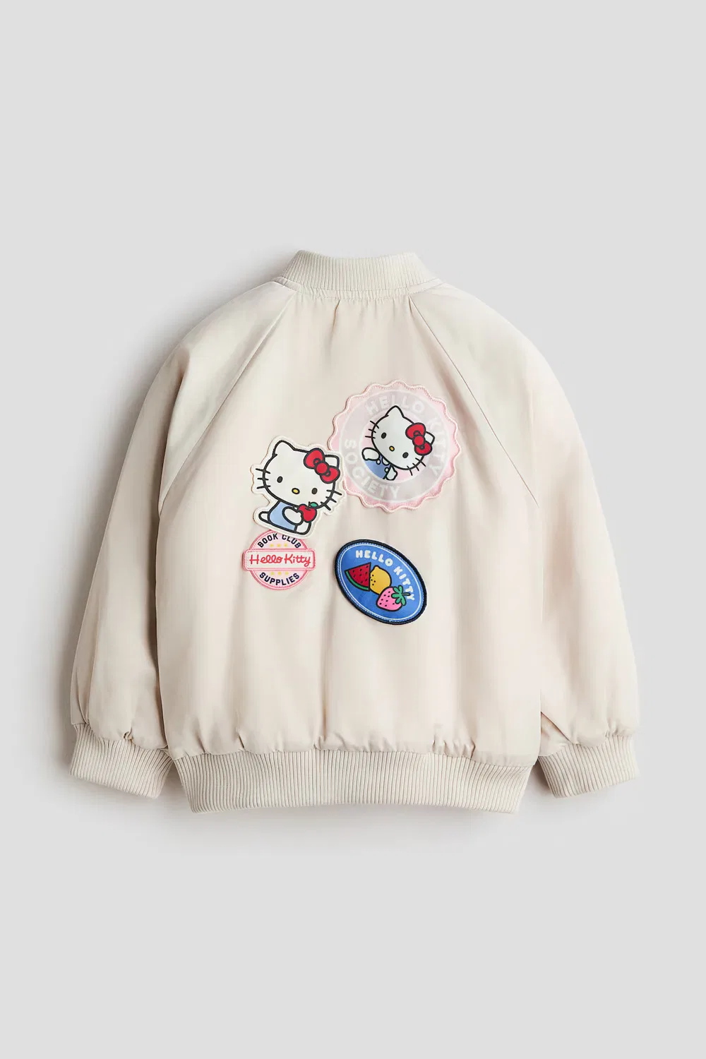 Стеганая бейсбольная куртка с нашивками H&M, Hellbeige/Sanrio — фото 2