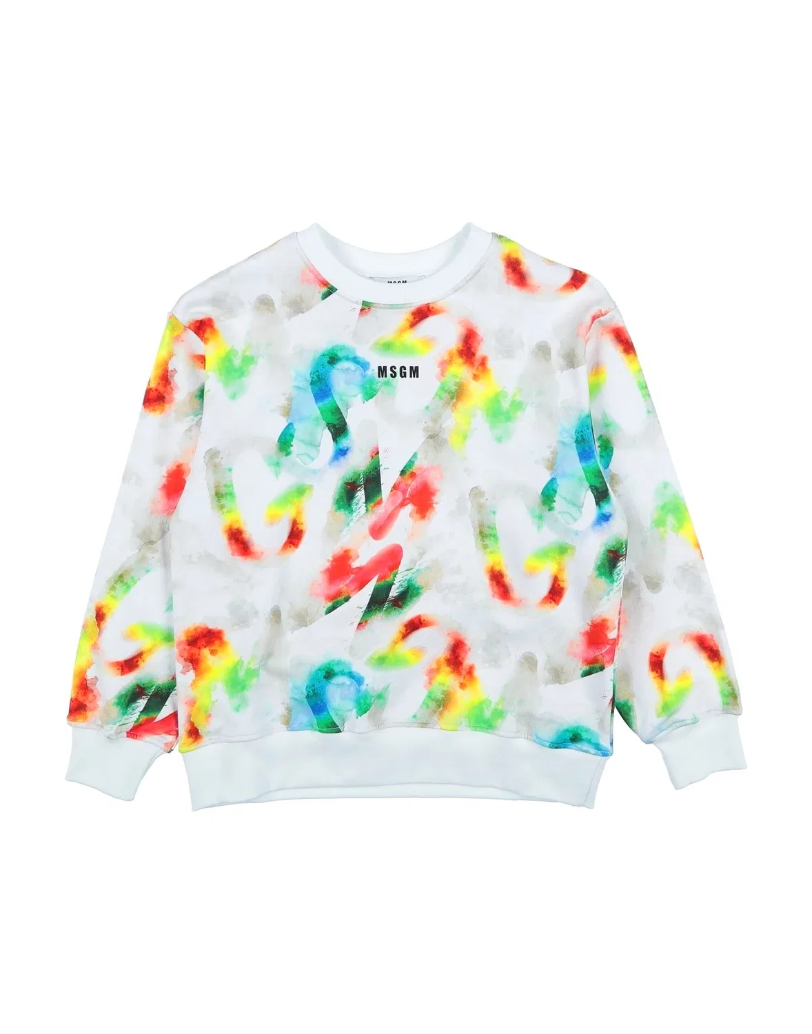 Подростковый свитшот из французского терри с принтом Msgm, белый