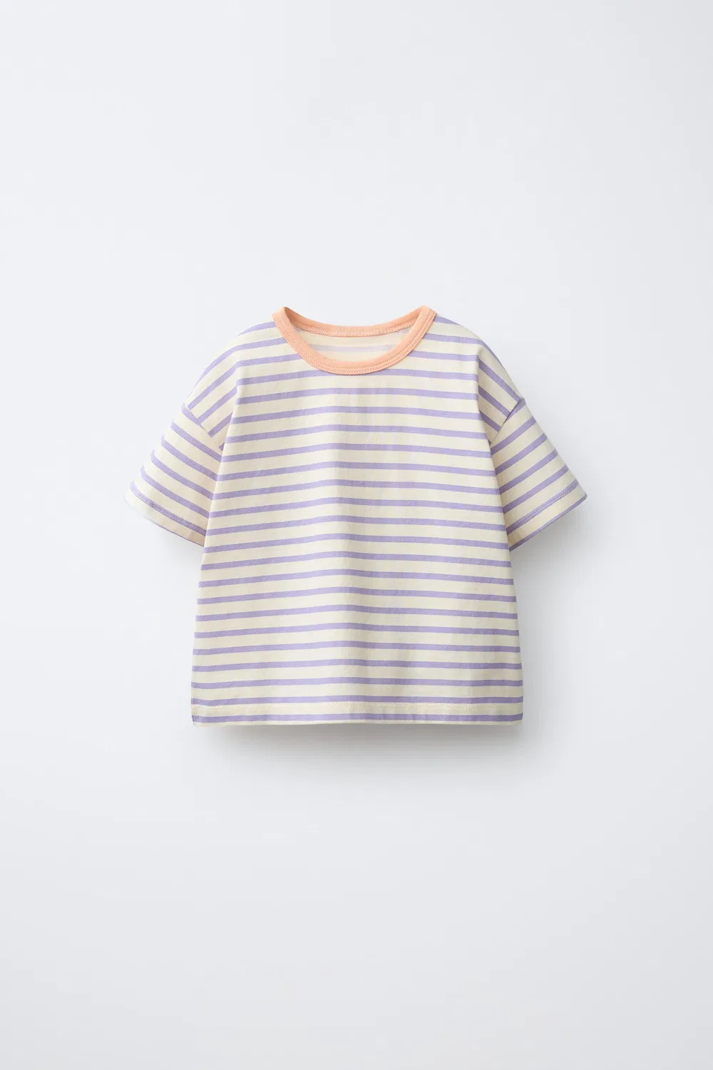 Полосатая футболка ZARA, Mauve