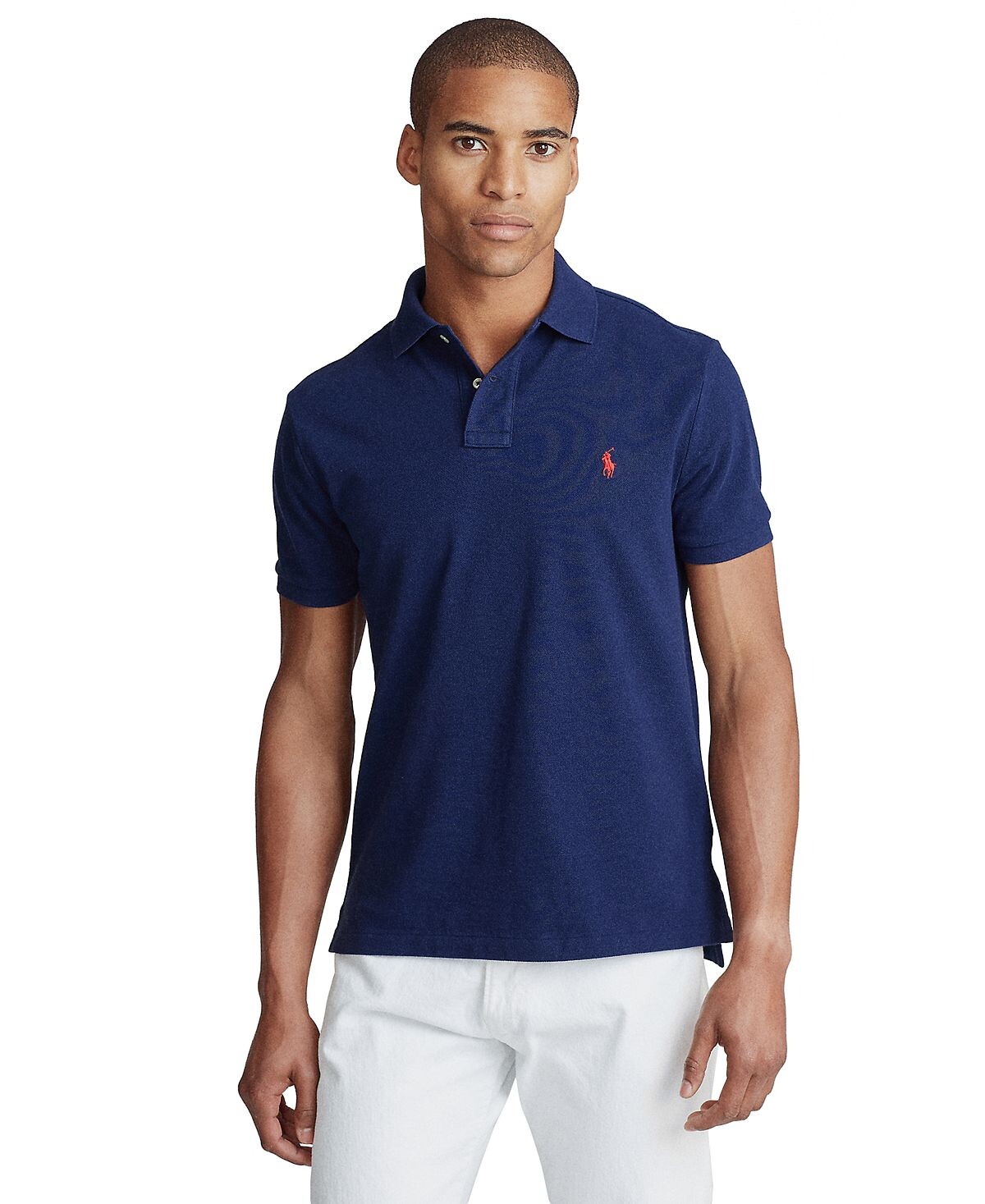 Мужская футболка-поло slim fit из сетчатой ​​ткани на заказ Polo Ralph Lauren, мульти — фото 2