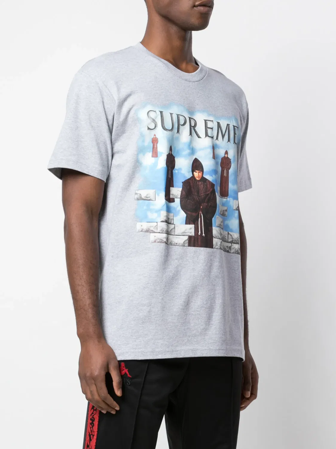 Футболка с графическим принтом Supreme, серый — фото 2