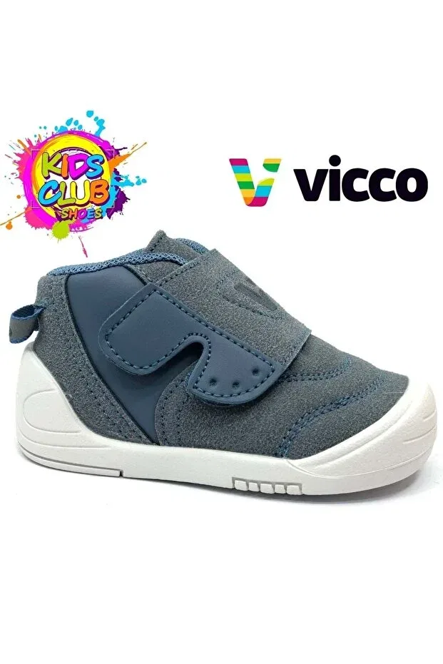 Детские ботинки для девочек с принтом Ago First Step Baby Orthopedic Kids Boots Jeans Vicco, Kot/Jean