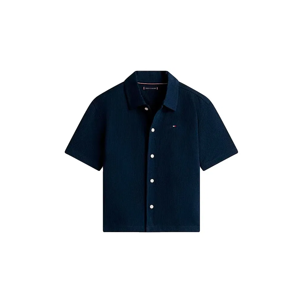 Детская рубашка с коротким рукавом Tommy hilfiger KB0KB10408, Blue — фото 3