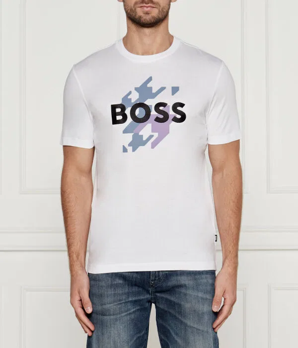Мужская футболка хлопковая BOSS, белый