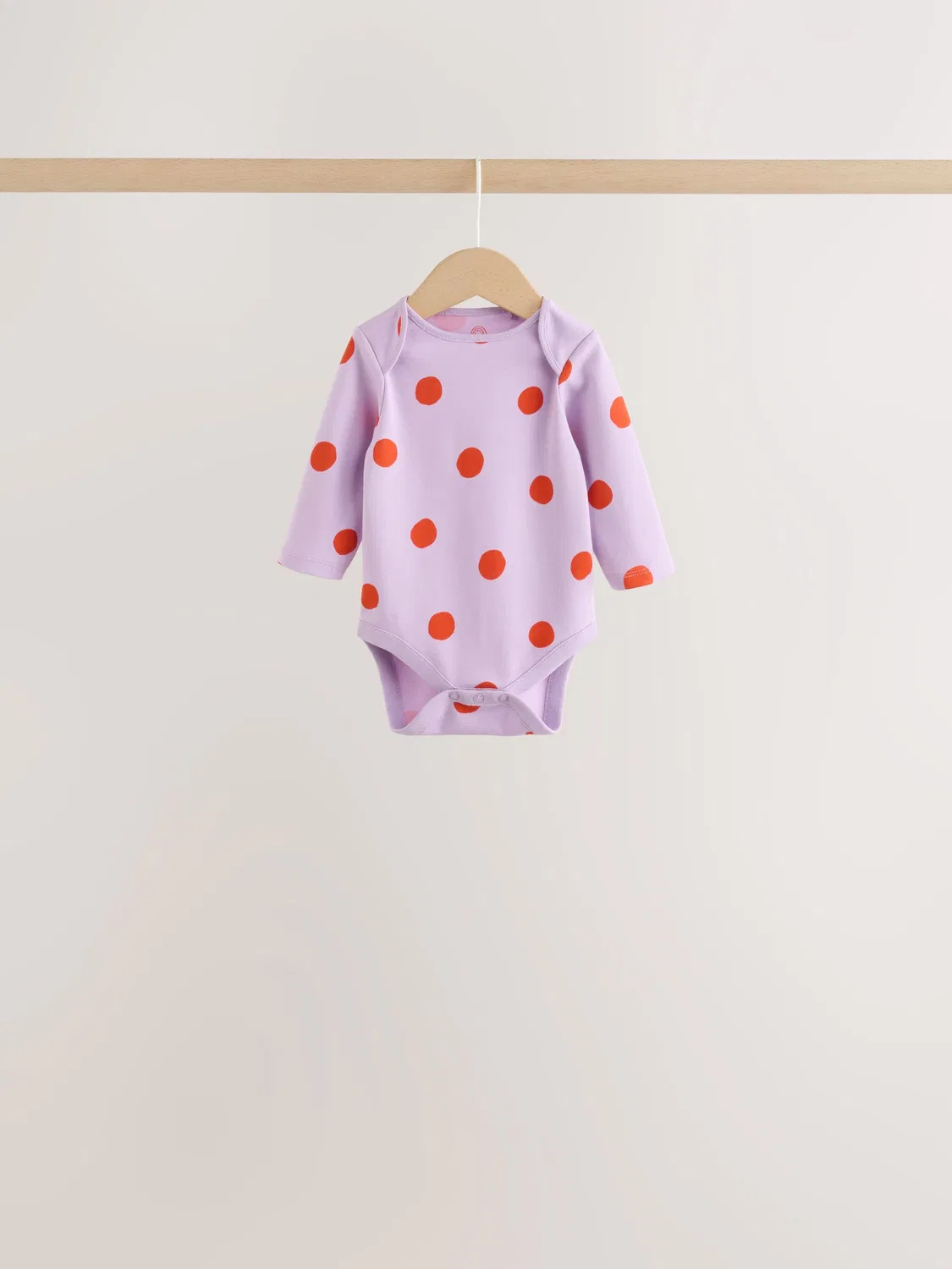 Next Фиолетовые/розовые детские боди с длинными рукавами (5 шт.) — фото 2