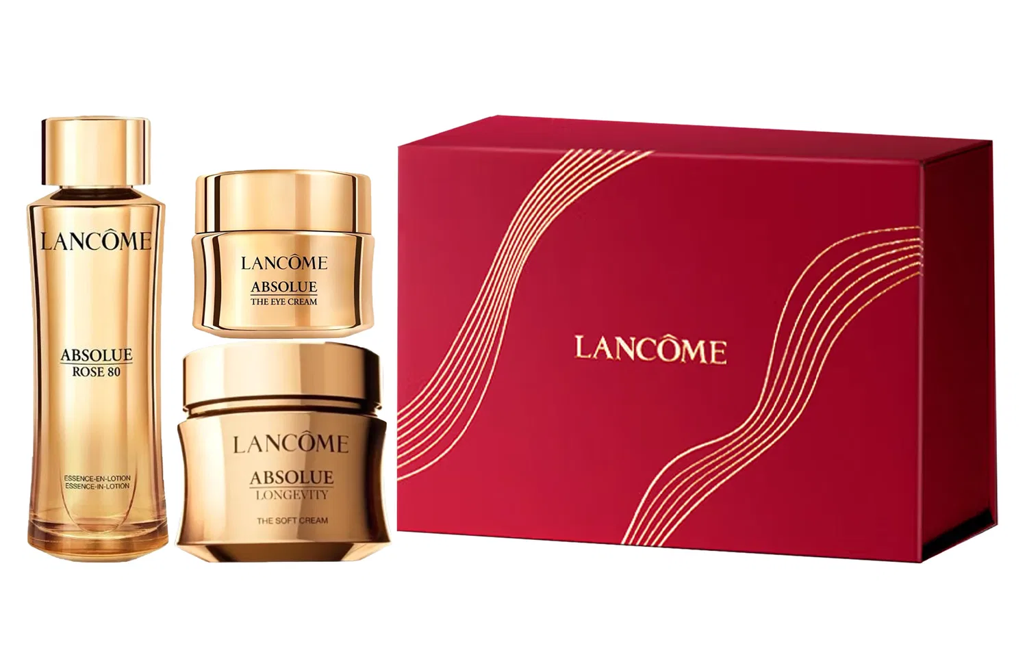 Набор антивозрастной косметики с розовой водой, 3 предмета, LANCOME, Limited Edition