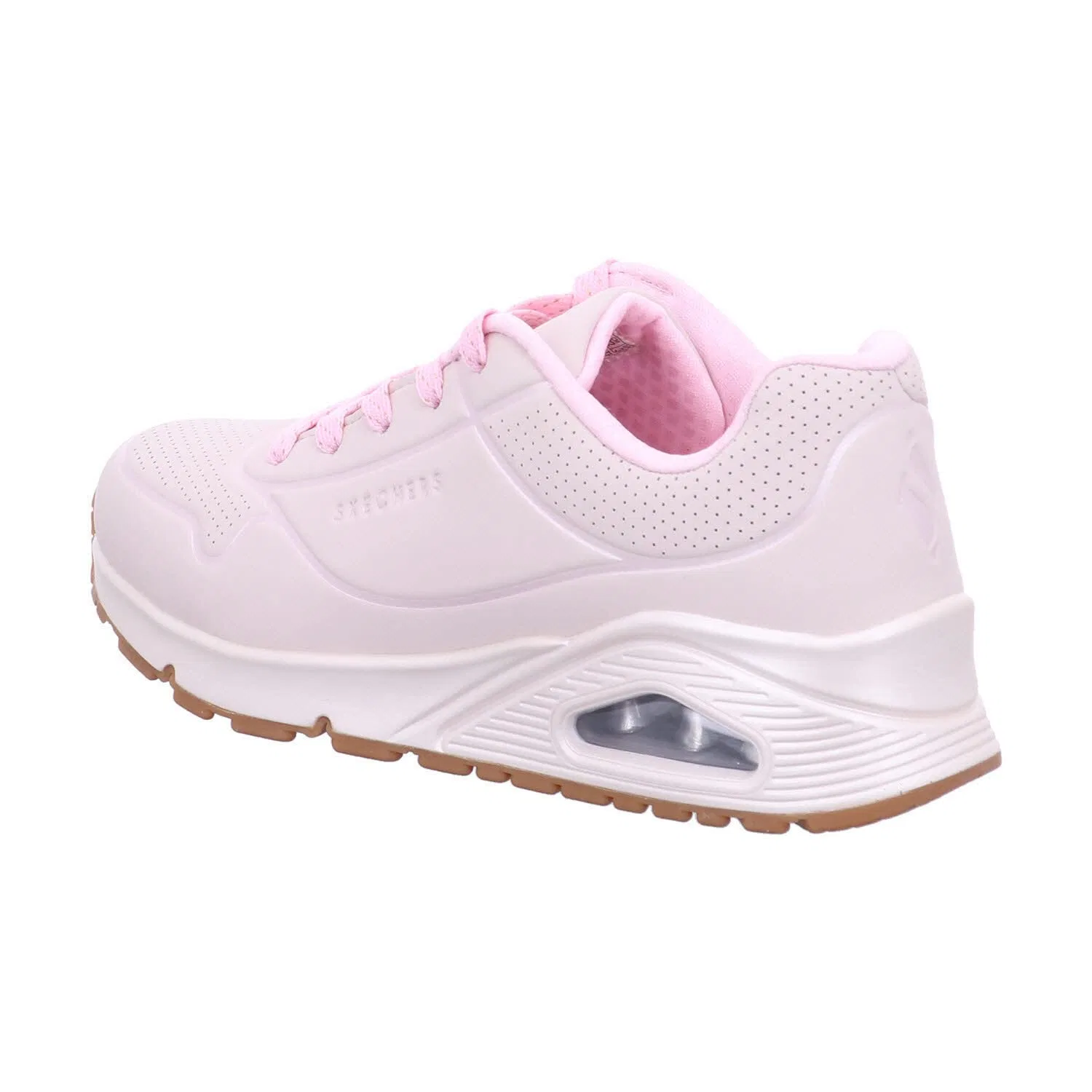 Детские кроссовки для девочек с принтом Laces Skechers, Pink — фото 2