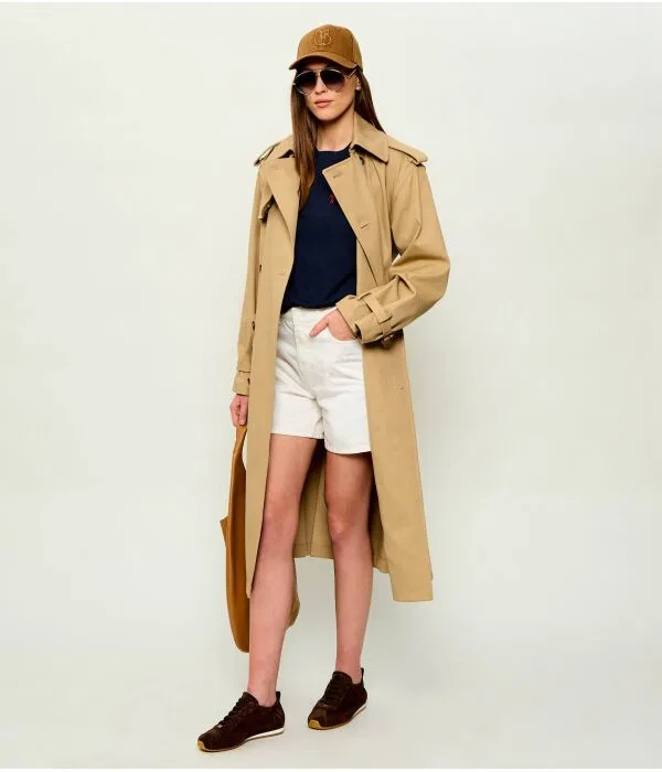 Женские шорты из денима Regular Fit AMI Paris, Crema — фото 2