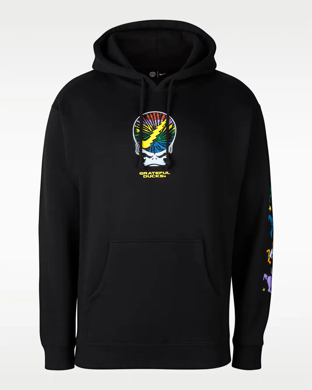 Мужская толстовка со спиральным принтом Grateful Ducks Nike, Black
