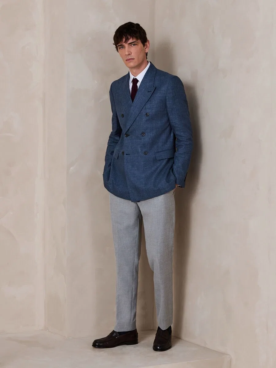 Пиджак Next Regular fit 'N. Premium' в темно-синем цвете, цвет генциана — фото 3