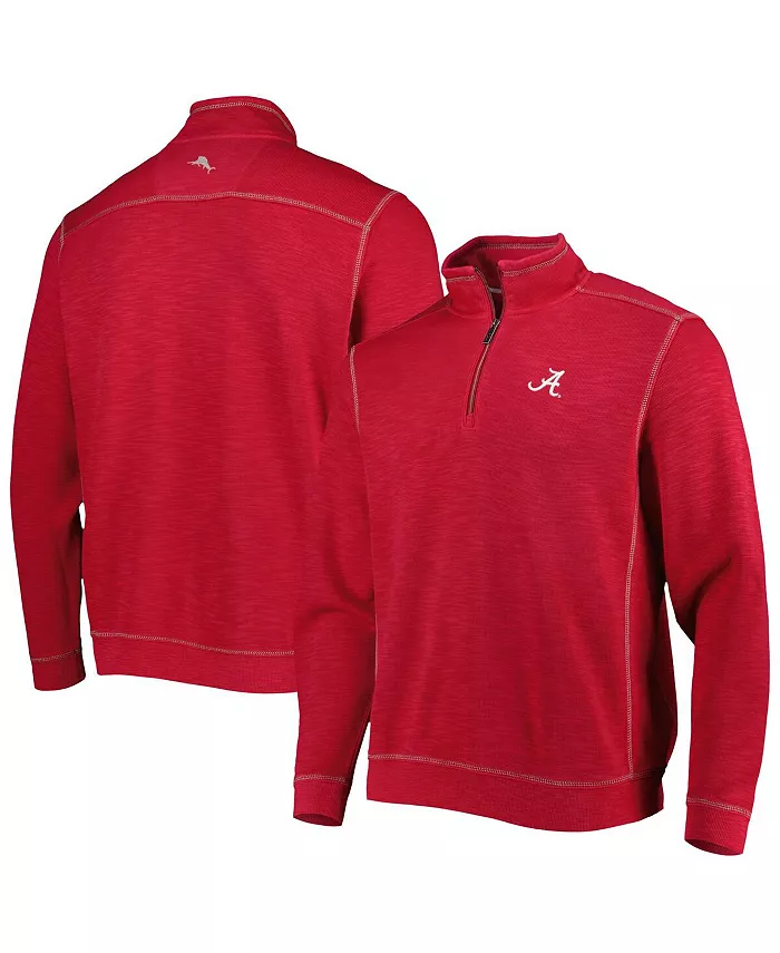 

Мужская полузастегивающаяся толстовка с воротником-стойкой Alabama Crimson Tide Sport Tobago Bay из трикотажа трехслойного плетения цвета малинового (Crimson) Tommy Bahama