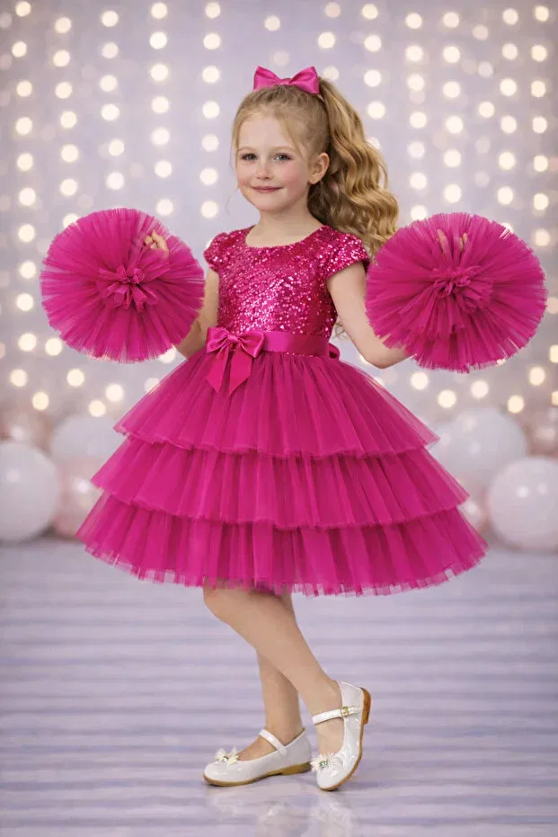 Детское платье для девочек с длинным рукавом Party Rumi Kids, Multicolor