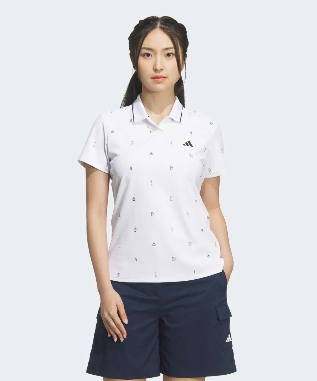 Женская polo-рубашка с коротким рукавом Climacool Monogram Adidas, Белый