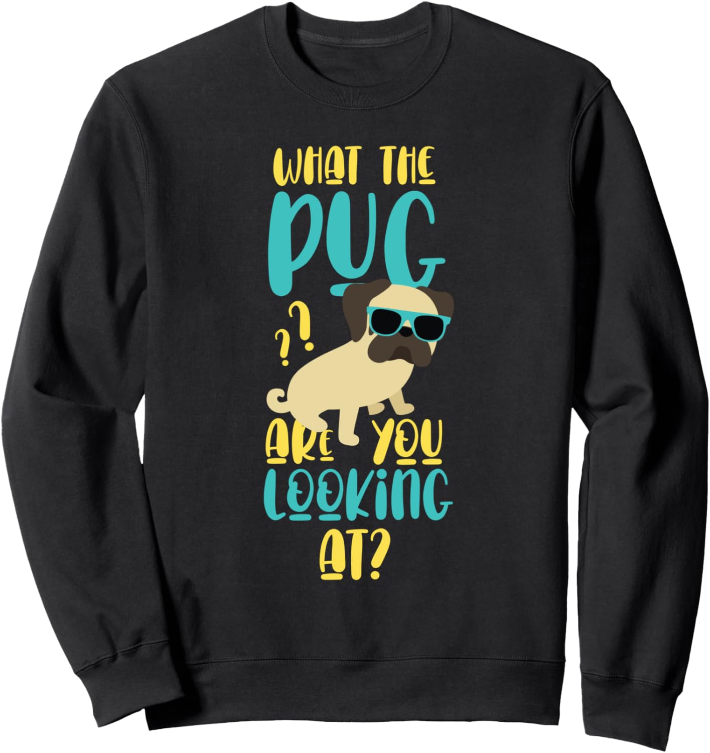 

Что за мопс ты смотришь Милая толстовка с мопсом и солнцезащитными очками Pug Dog Designs For Pug Lovers And Owners, черный