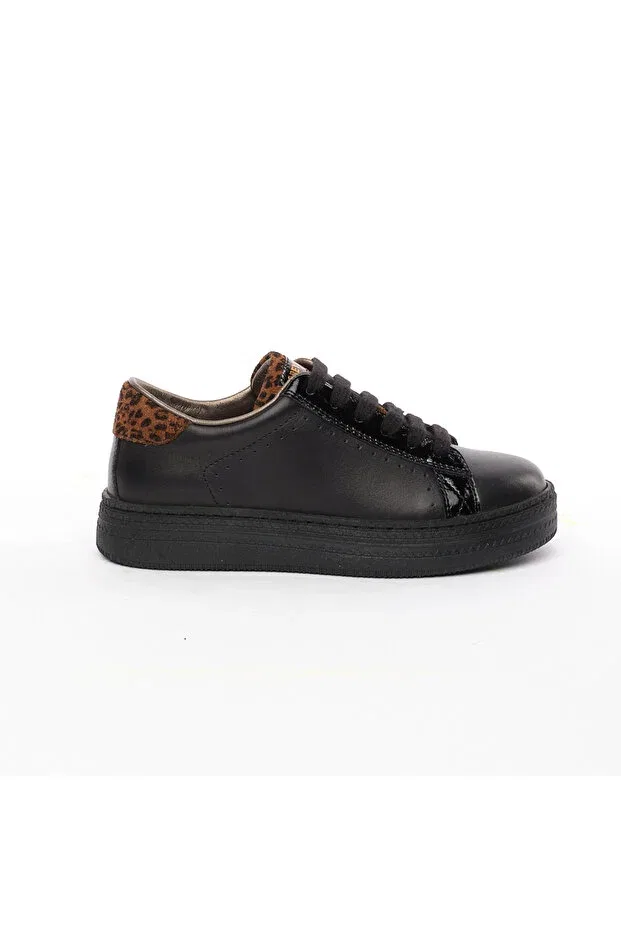 Детские туфли для девочек с принтом Leopard Greyder, Black