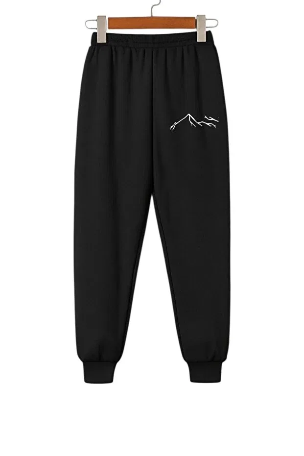 Детские штаны для девочек с принтом Mountain Printed Benroma, Black