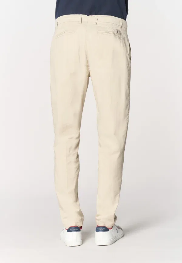Брюки хлопковые Trousers U.S. Polo Assn, beige U.S. Polo Assn., бежевый — фото 3