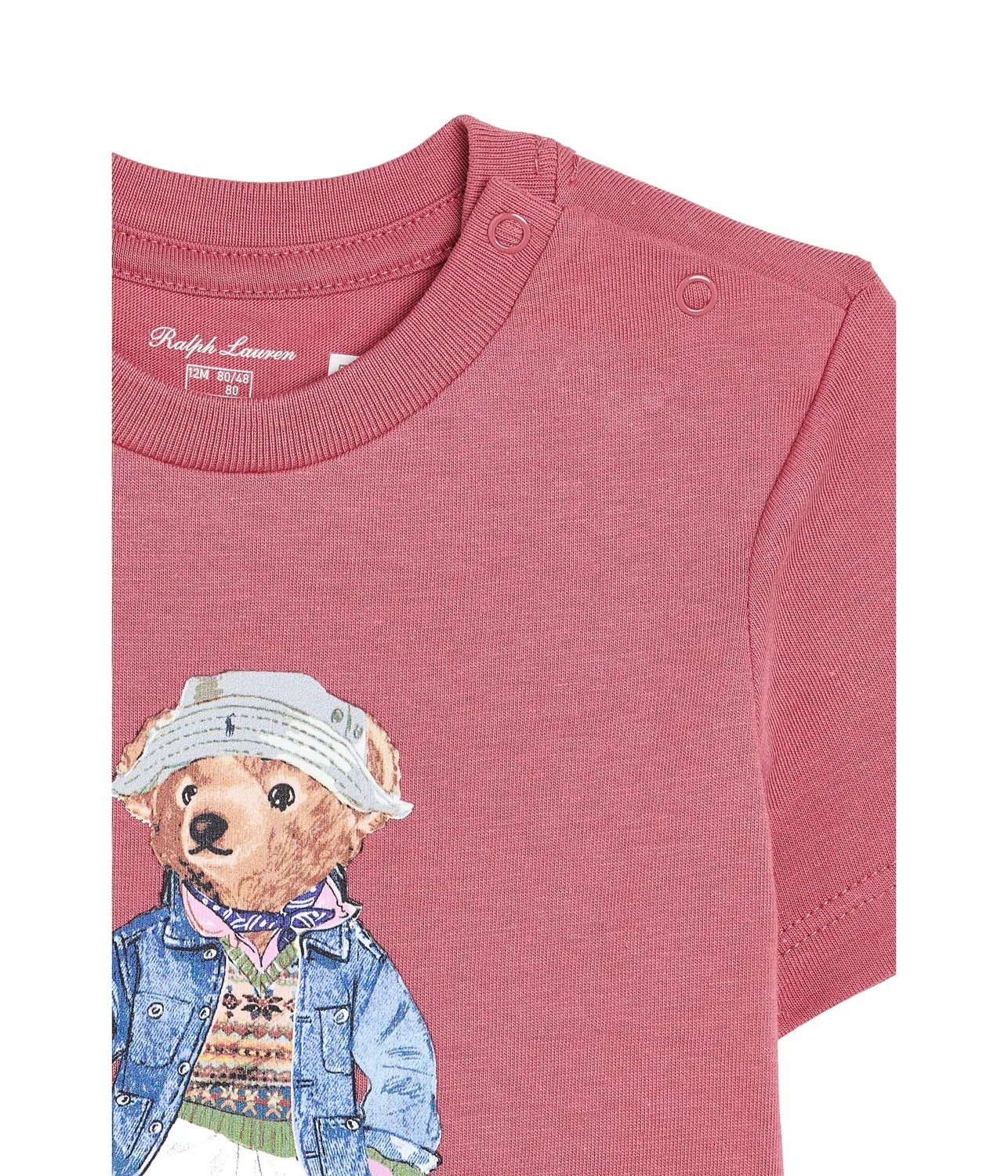 Хлопковая футболка Polo Bear (для младенцев) Polo Ralph Lauren Kids, Adirondack Berry — фото 3
