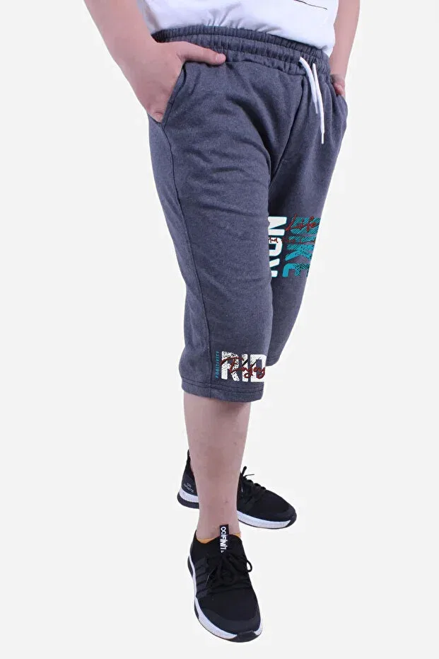 Детские шорты для мальчиков с принтом Bike printed Panios Kids, Smoke Grey — фото 2