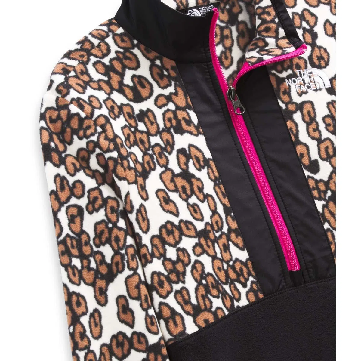 Флисовая кофта с капюшоном и принтом The North Face, Pinecone Brown Leopard Print — фото 4