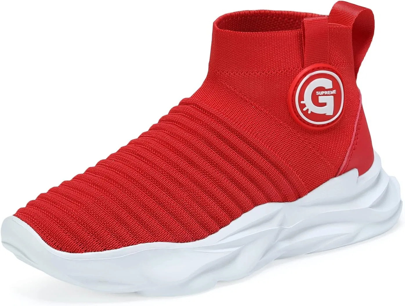 Детские дышащие кроссовки с высоким верхом Casbeam, Red/White