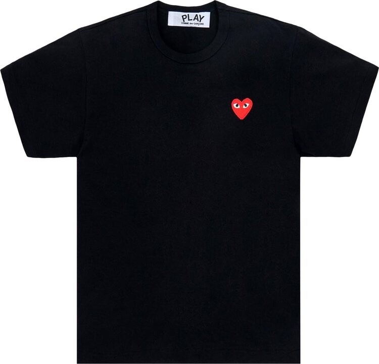 

Футболка Comme des Garçons Short-Sleeve Play T-Shirt With Red Heart 'Black', черный
