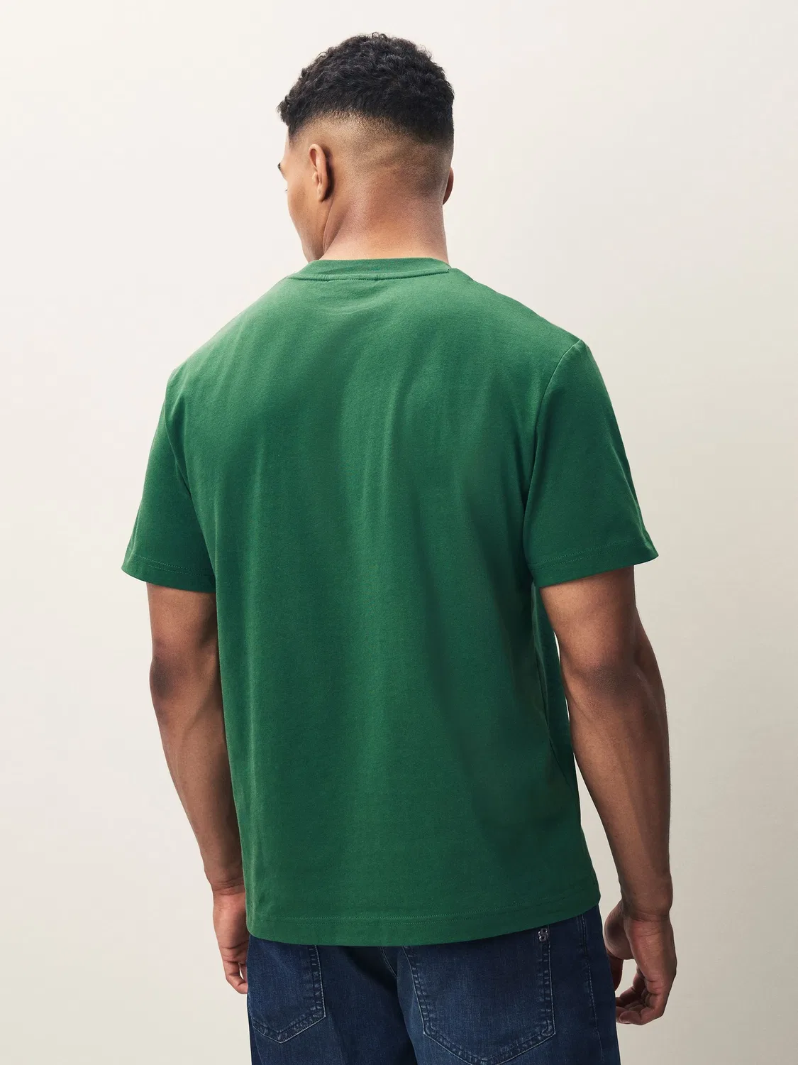 Lacoste Зеленая футболка свободного кроя из хлопкового джерси среднего веса — фото 2