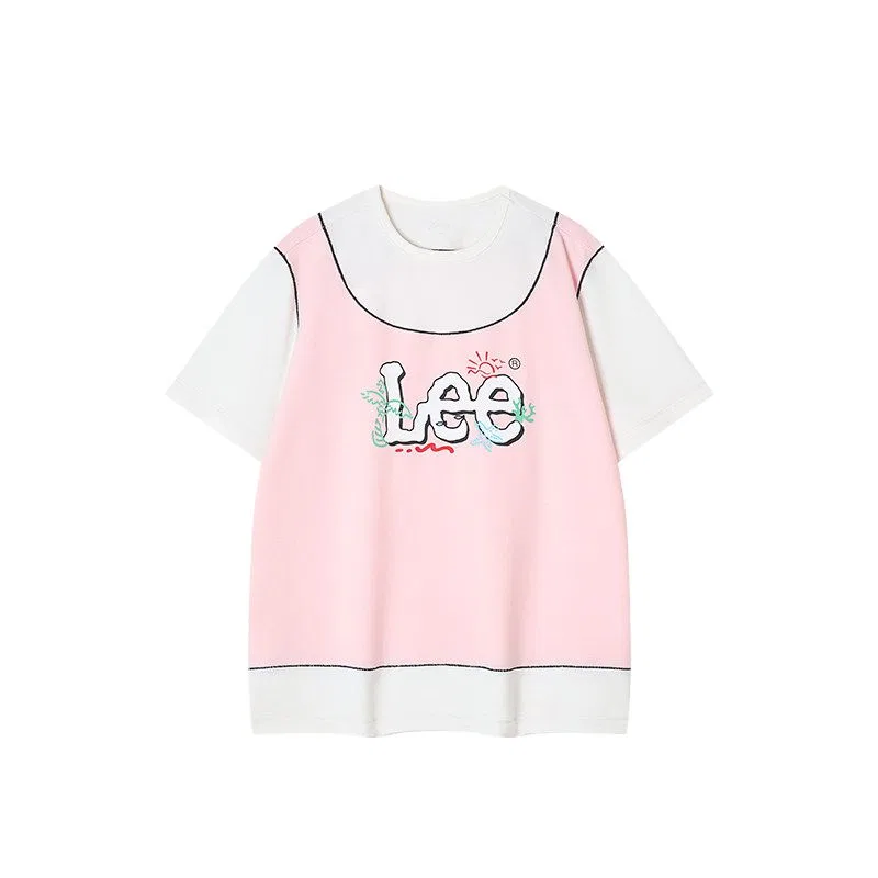 Детская футболка с круглым вырезом Lee, Pink
