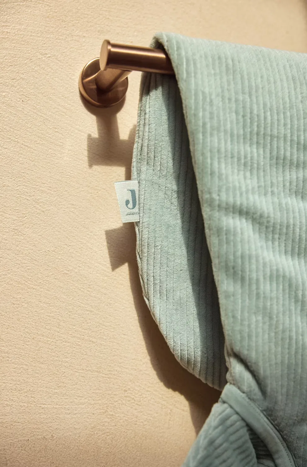 Спальный мешок со съемными рукавами, круглый Jollein, Rib/Sea Green — фото 2