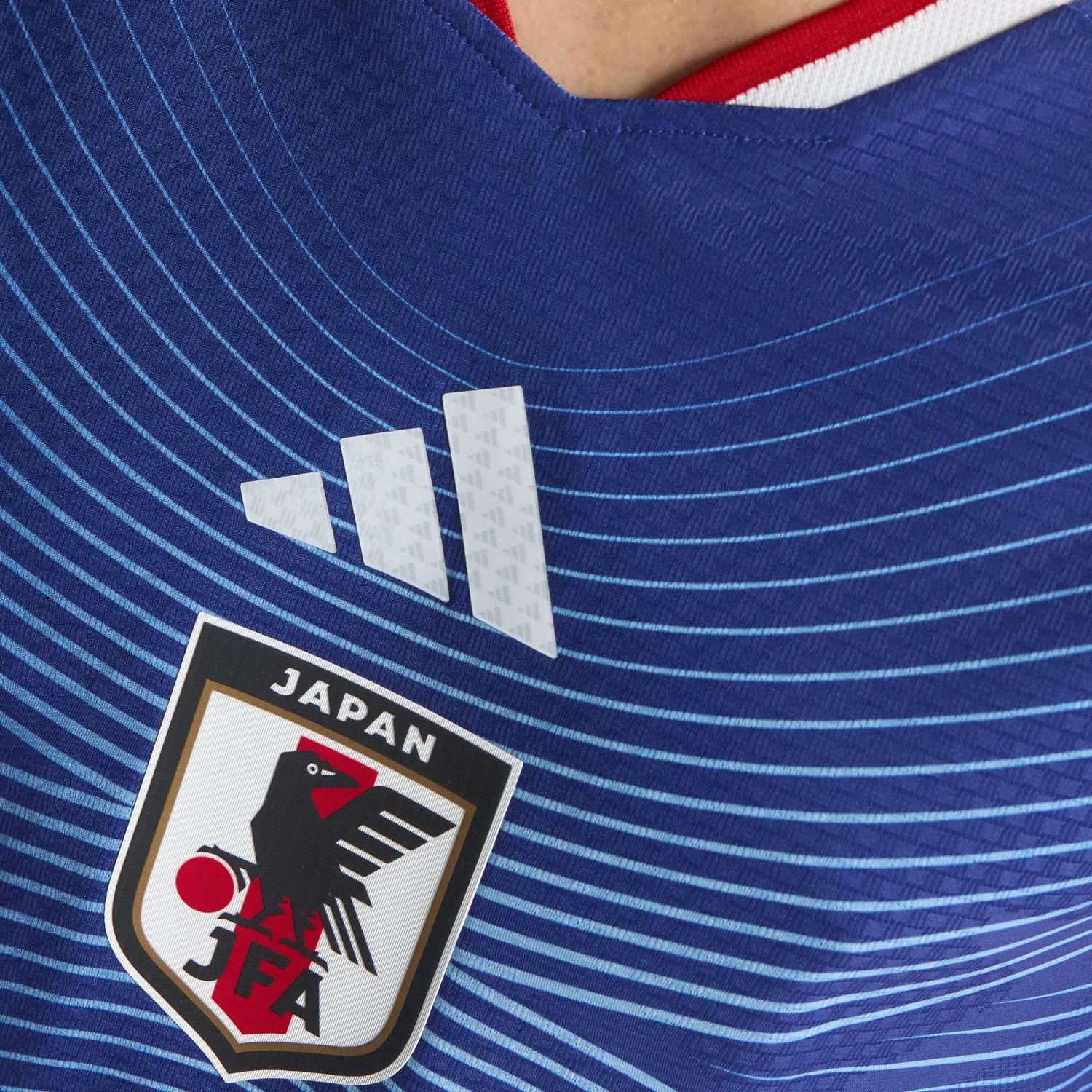 Детская футболка для футбола с V-образным вырезом Soccer Jerseys Adidas, Blue/Smoke Blue — фото 4