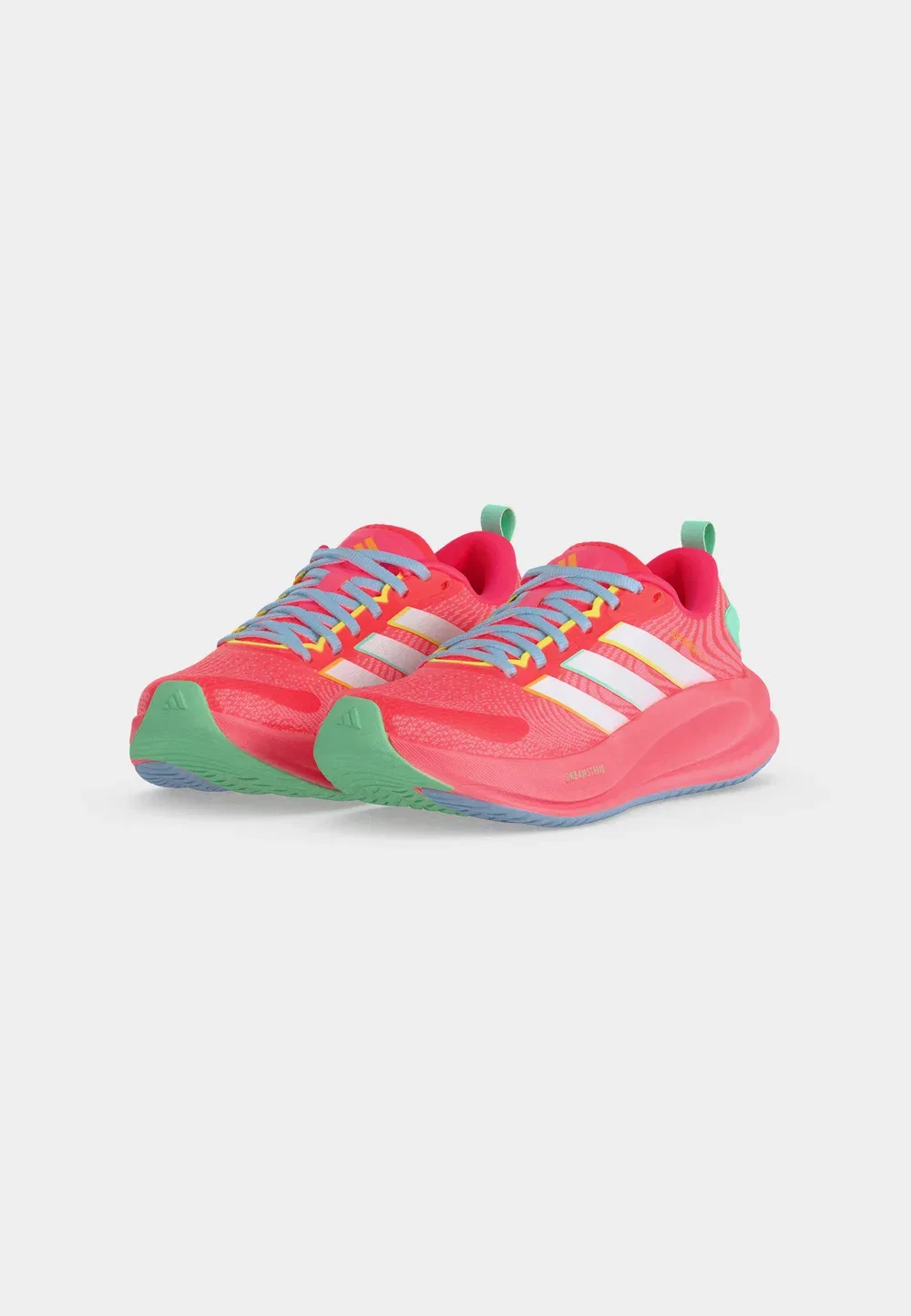 Кроссовки Supernova ease 2 унисекс для бега по улицам Adidas Performance, Solar Turbo/Footwear White/Clear Sky — фото 3