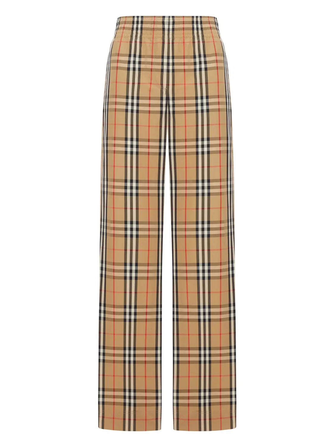 Штаны с эластичной талией в клетку Burberry, нейтральный