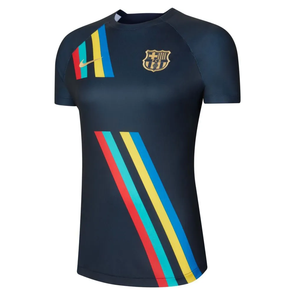 

Футболка с коротким рукавом Nike FC Barcelona 22/23 Dri Fit pre match Away Woman, синий