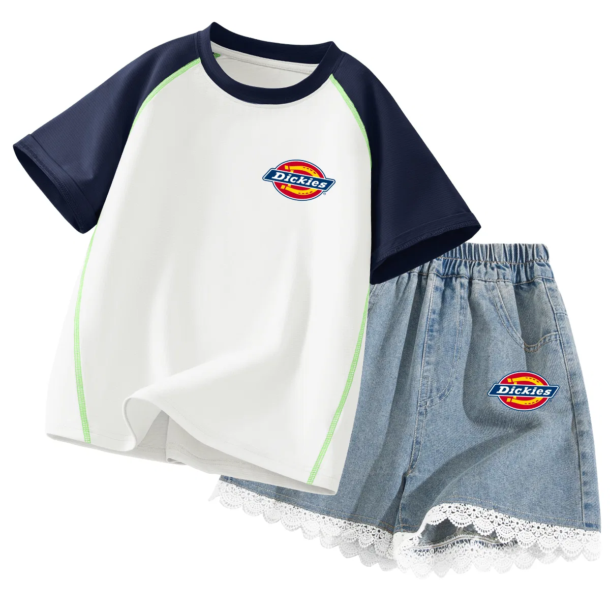 Детский спортивный костюм с круглым вырезом Dickies, Silicone Standard K White+Standard K Lake Blue