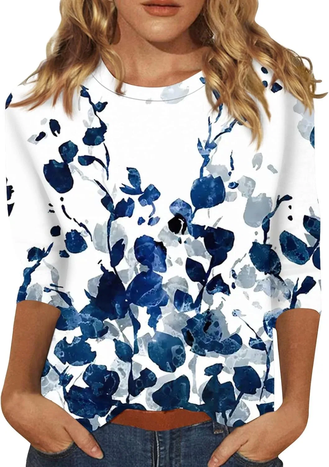 Женская футболка с 3/4 рукавом Oversized Hawaiian, Generic, 21-a