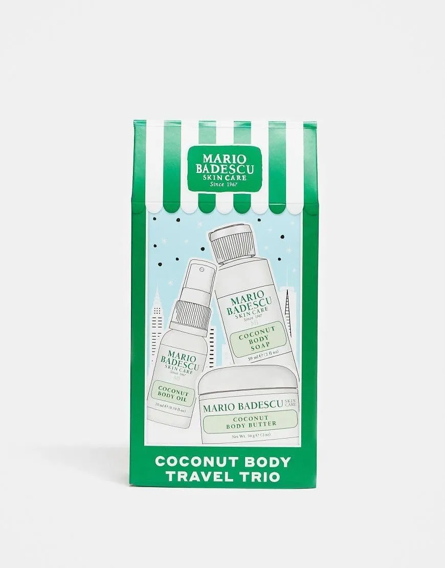 Набор дорожных средств для тела Coconut Body Travel Trio, Mario Badescu, 59 мл мыло, 56 г масло для тела, 20 мл масло для тела