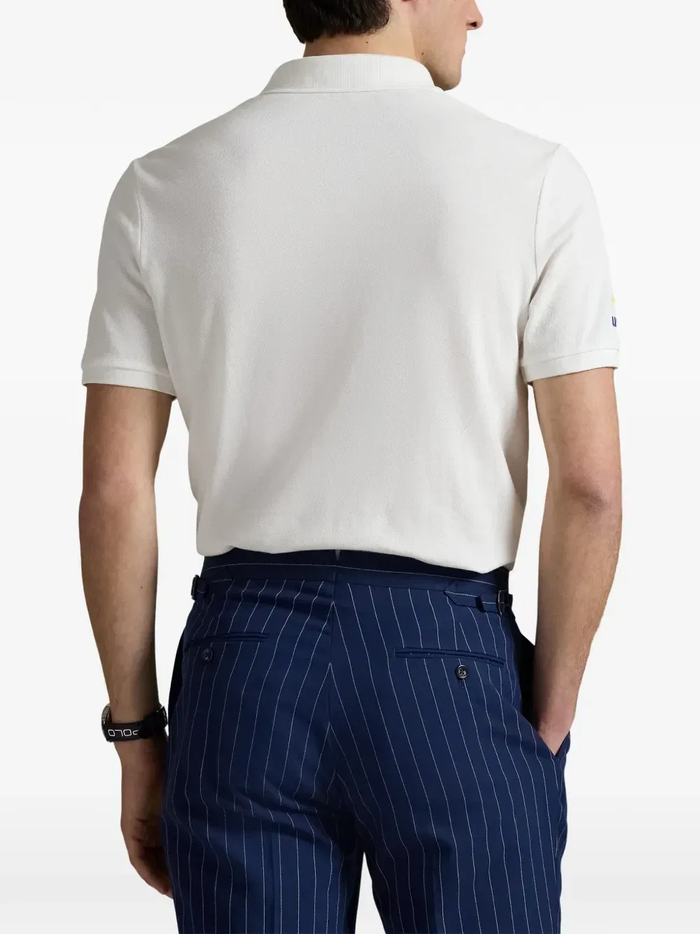 Рубашка поло с логотипом из коллаборации с US Open Polo Ralph Lauren, белый — фото 4
