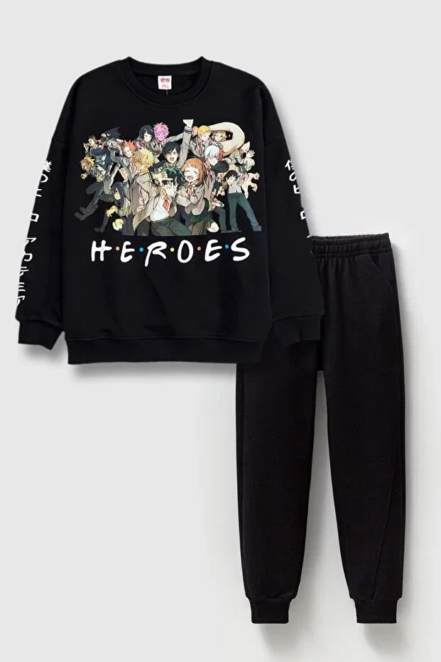 Детский комплект спортивного костюма для мальчиков с принтом Heroes Dmb Boys & Girls, Черный